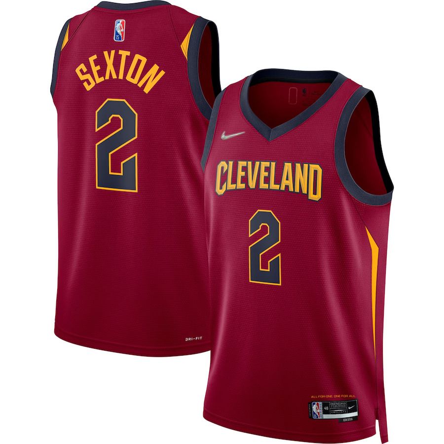 Men Cleveland Cavaliers #2 Collin Sexton Nike Wine Diamond Swingman NBA Jersey